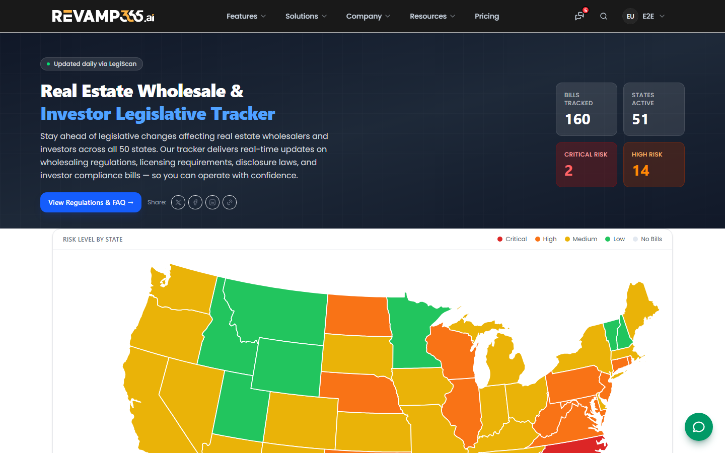 The Legislation Tracker national map and jurisdiction grid